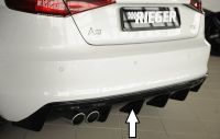 Rieger Heckeinsatz schwarz glanz passend für Audi A3 8V